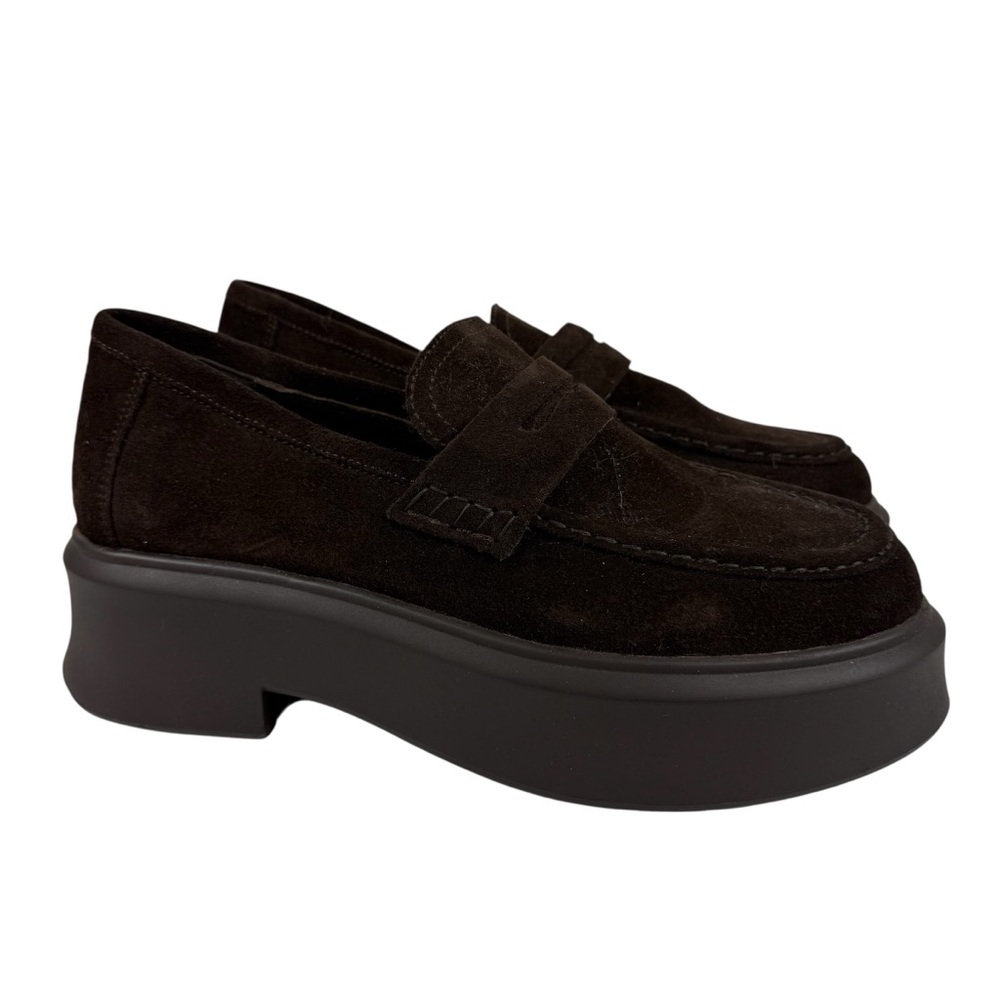 NEW Steve Madden Jubal Brown Suede Platform Chunky Loafer Sz 9.5